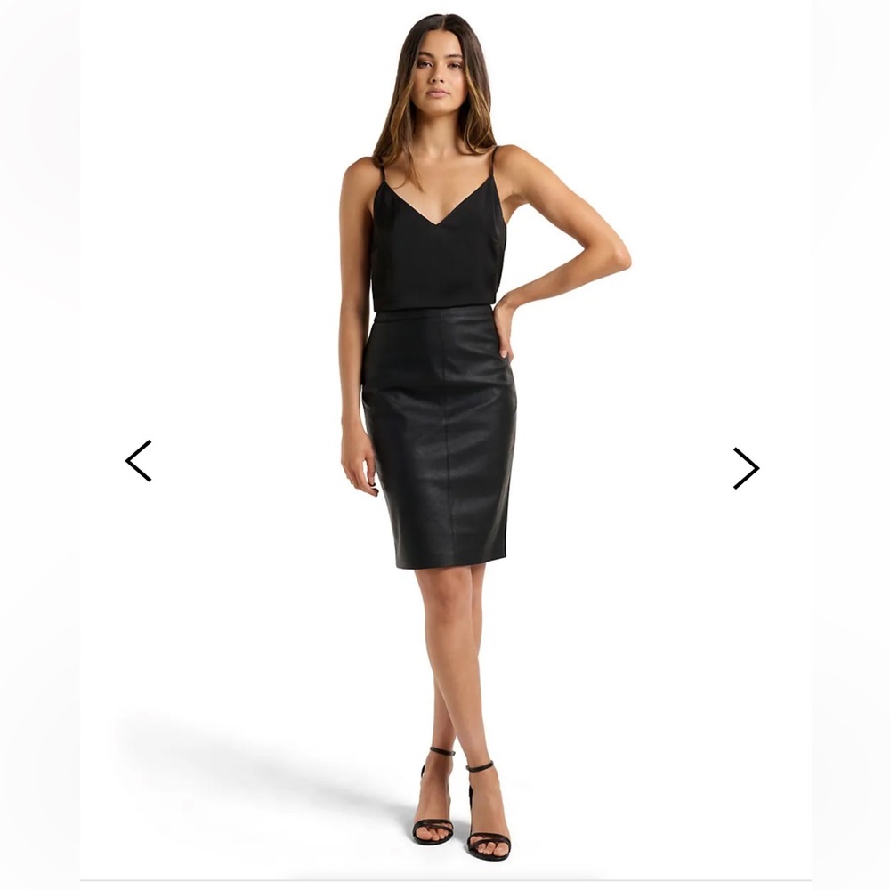 Vegan Leather Mini Skirt - Size 4 (26/27 waist)